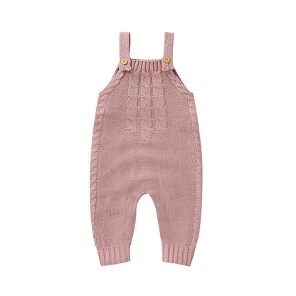 KnitNest – Solid Color Sleeveless Baby Romper