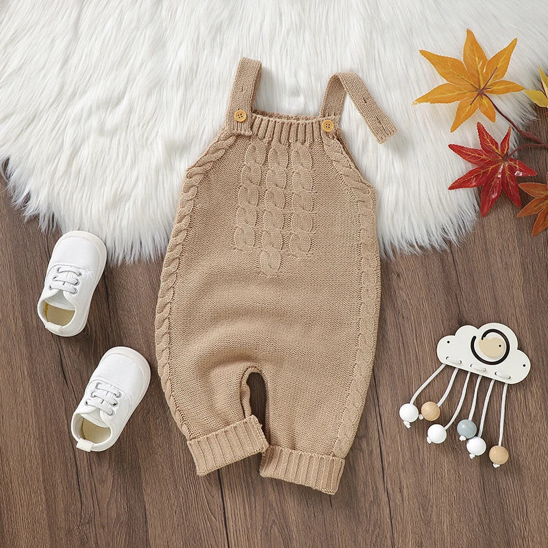 KnitNest – Solid Color Sleeveless Baby Romper